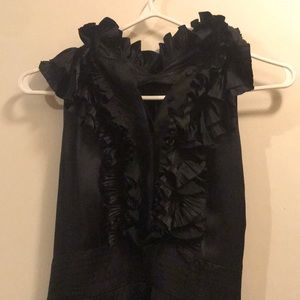 BCBG Black silk dress with pockets!